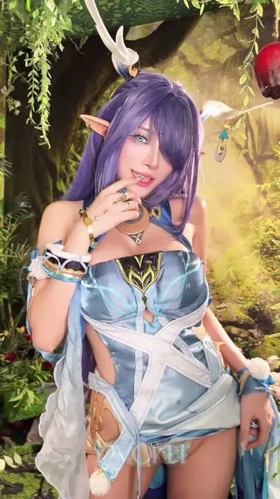 Byoru cosplay album Byoru sebagai Lauma – Nikke Elf Gravure - Video 78