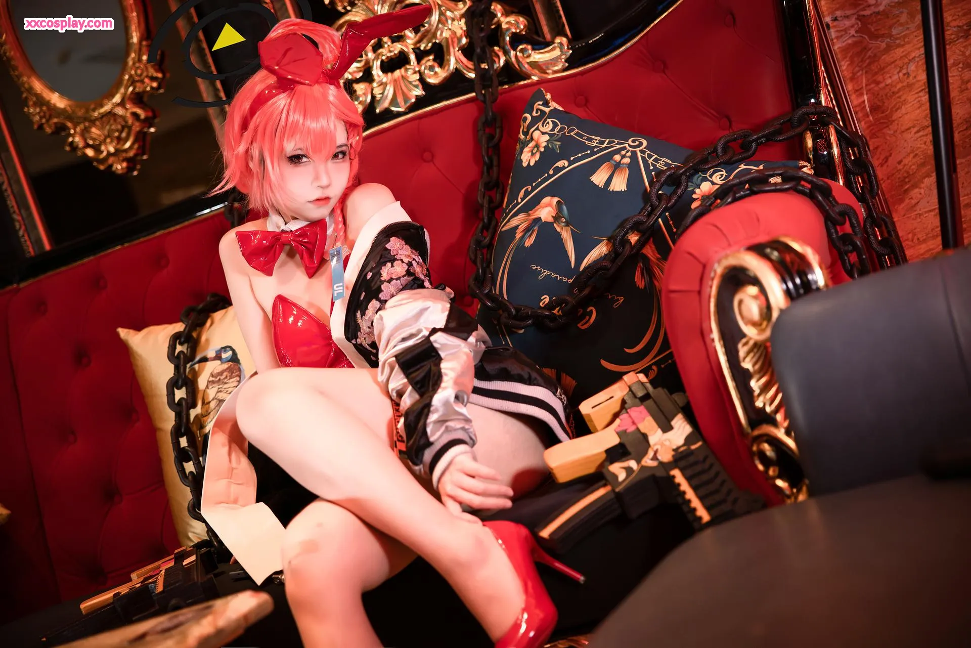 G44不会受伤 as Mikamo Neru - Blue Archive Maid & Bunny Gravure