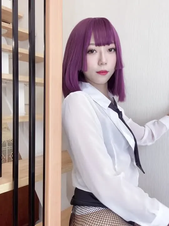 Money冷冷 cosplay album Đồng Phục OL Lưới Cá Quyến Rũ Của Money Lengleng - Video 87