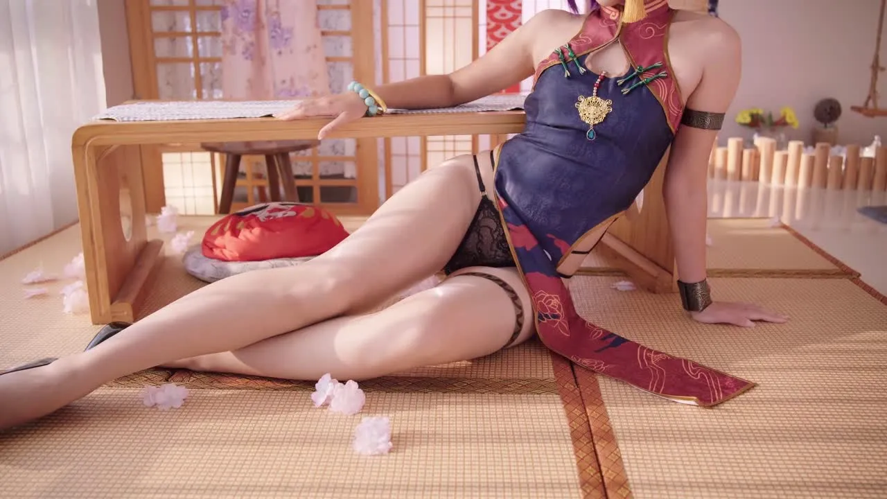 Money冷冷 cosplay album Money冷冷 trong trang phục Qipao cao eo Shuten Douji - Video 67