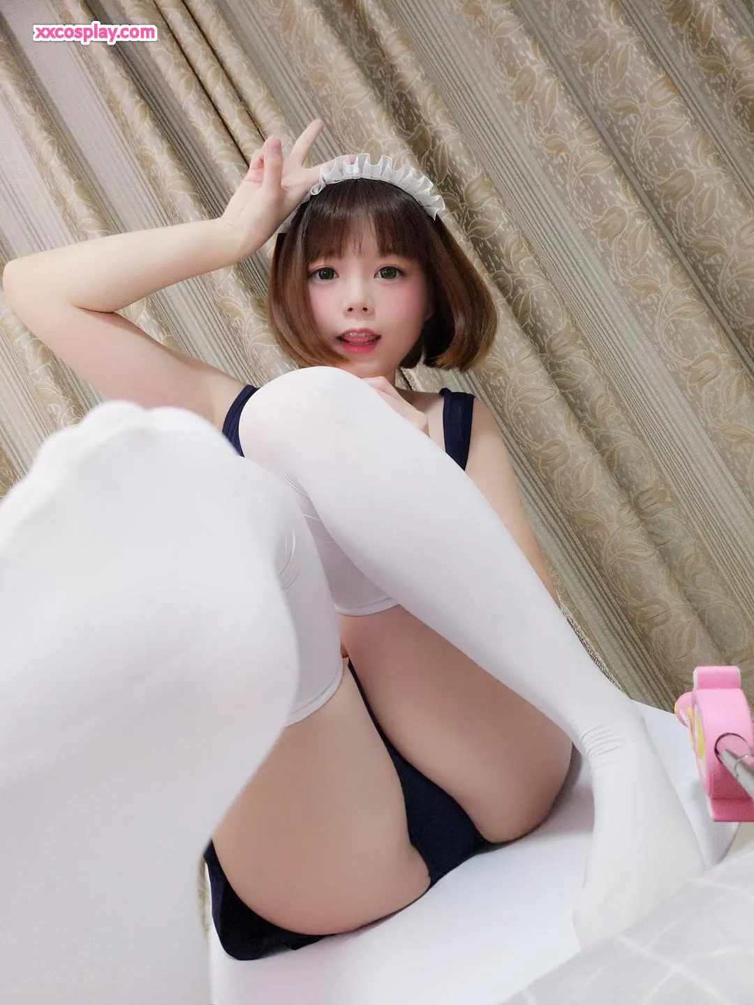 Nikumikyo Cute Navy Maid Cosplay