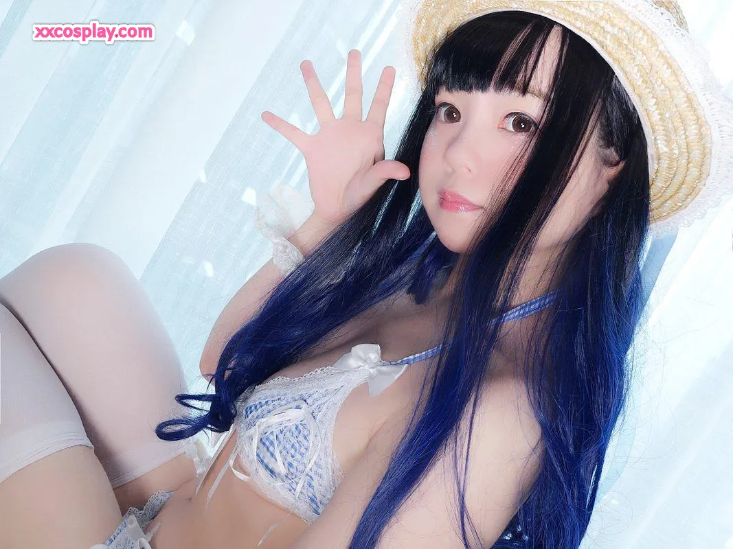 Nikumikyo Straw Hat Gingham Lingerie