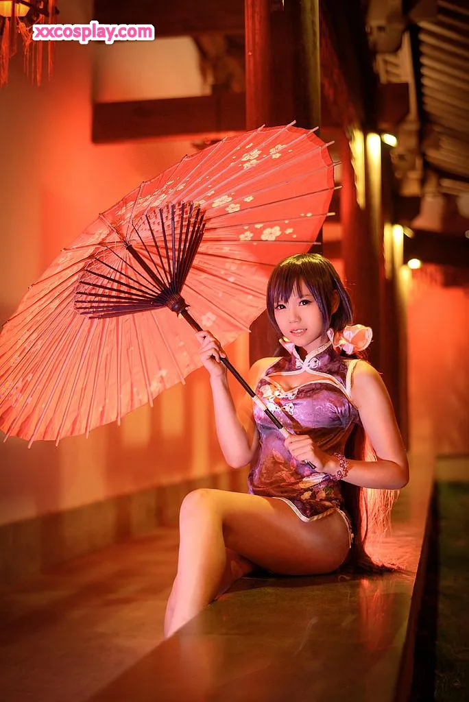 Nikumikyo Lila Cheongsam Nacht