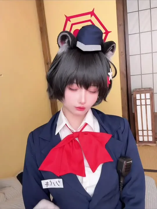 Rioko凉凉子 cosplay album Kosplay Pelayan Kereta Api Catgirl Menggoda Rioko Liangliangzi - Video 13