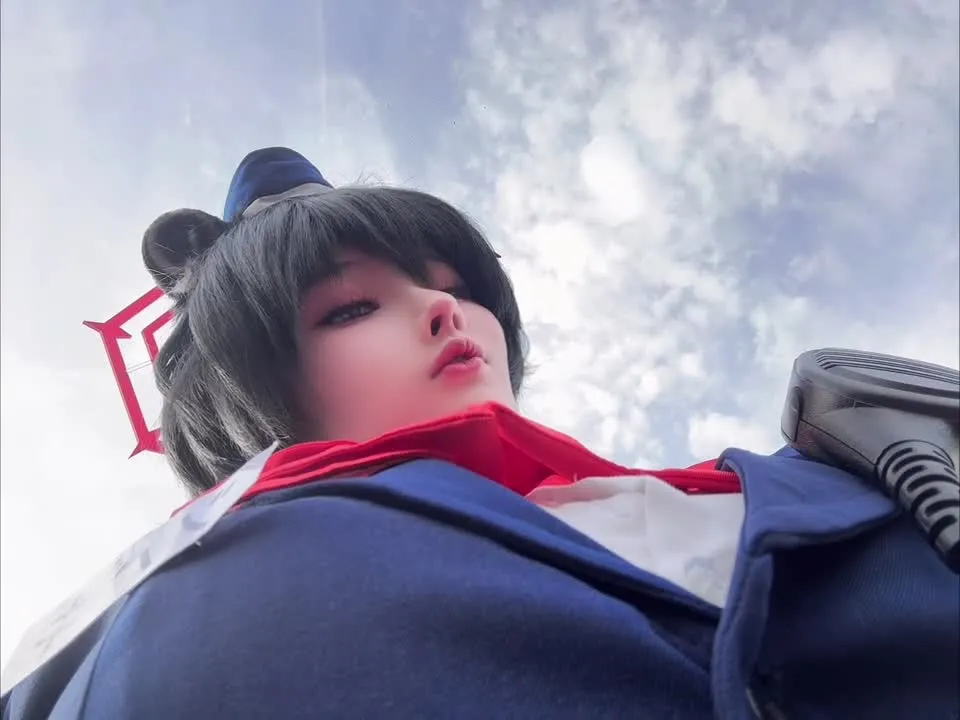 Rioko凉凉子 cosplay album Kosplay Pelayan Kereta Api Catgirl Menggoda Rioko Liangliangzi - Video 18