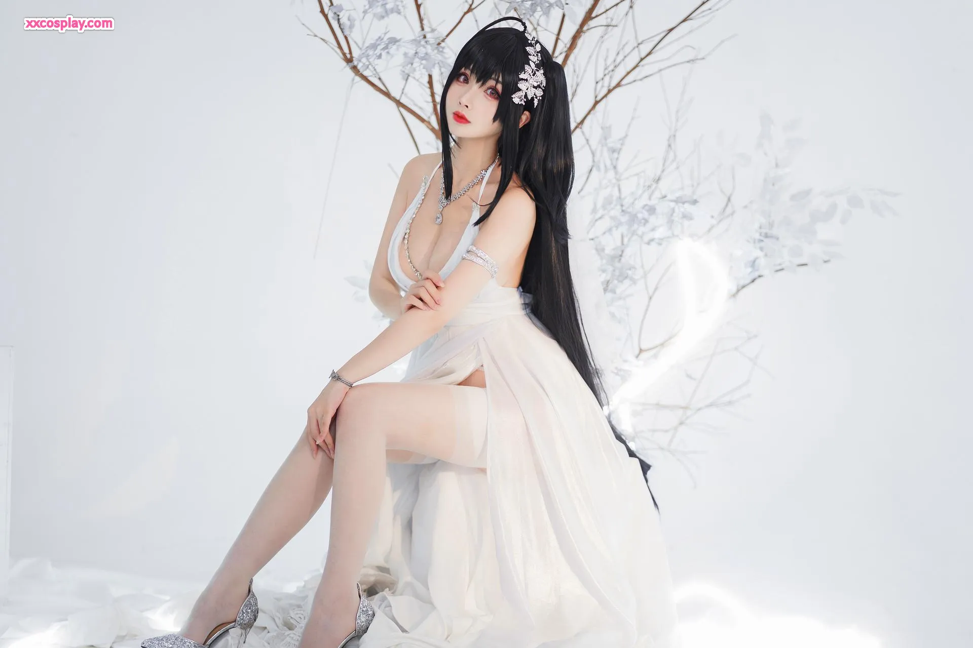 Lingerie Pengantin Putih Eterik Rioko Liangliangzi