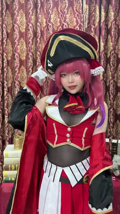 ZinieQ cosplay album ZinieQ como Houshou Marine - Cosplay Pirata Hololive - Video 41
