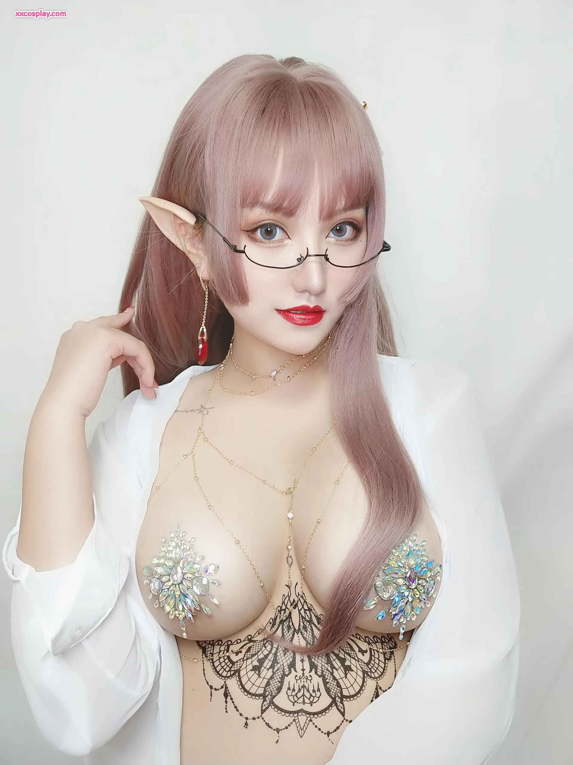 夏ゲゲの輝くタトゥー水晶エルフ